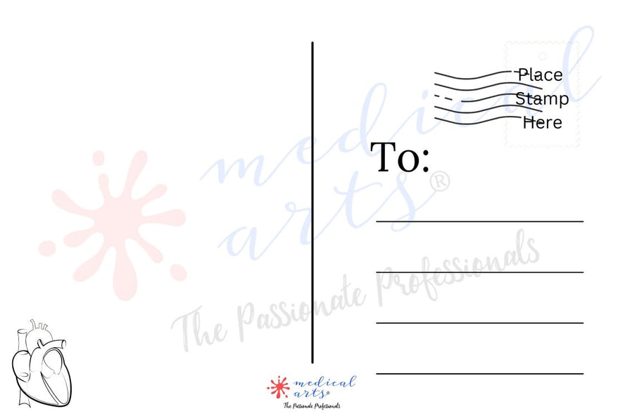 MedArtistry™ Vivant -  Cute Postcard with envelopes For Mailing -  4x6"