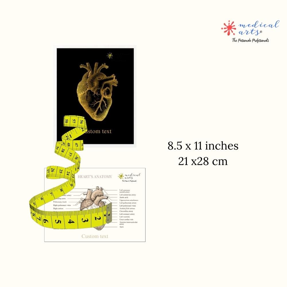 Metallic Foil Prints - Heart's Anatomy - Personalized - Medical Arts Foils Posters, Prints, & Visual Artwork Medical Arts Shop