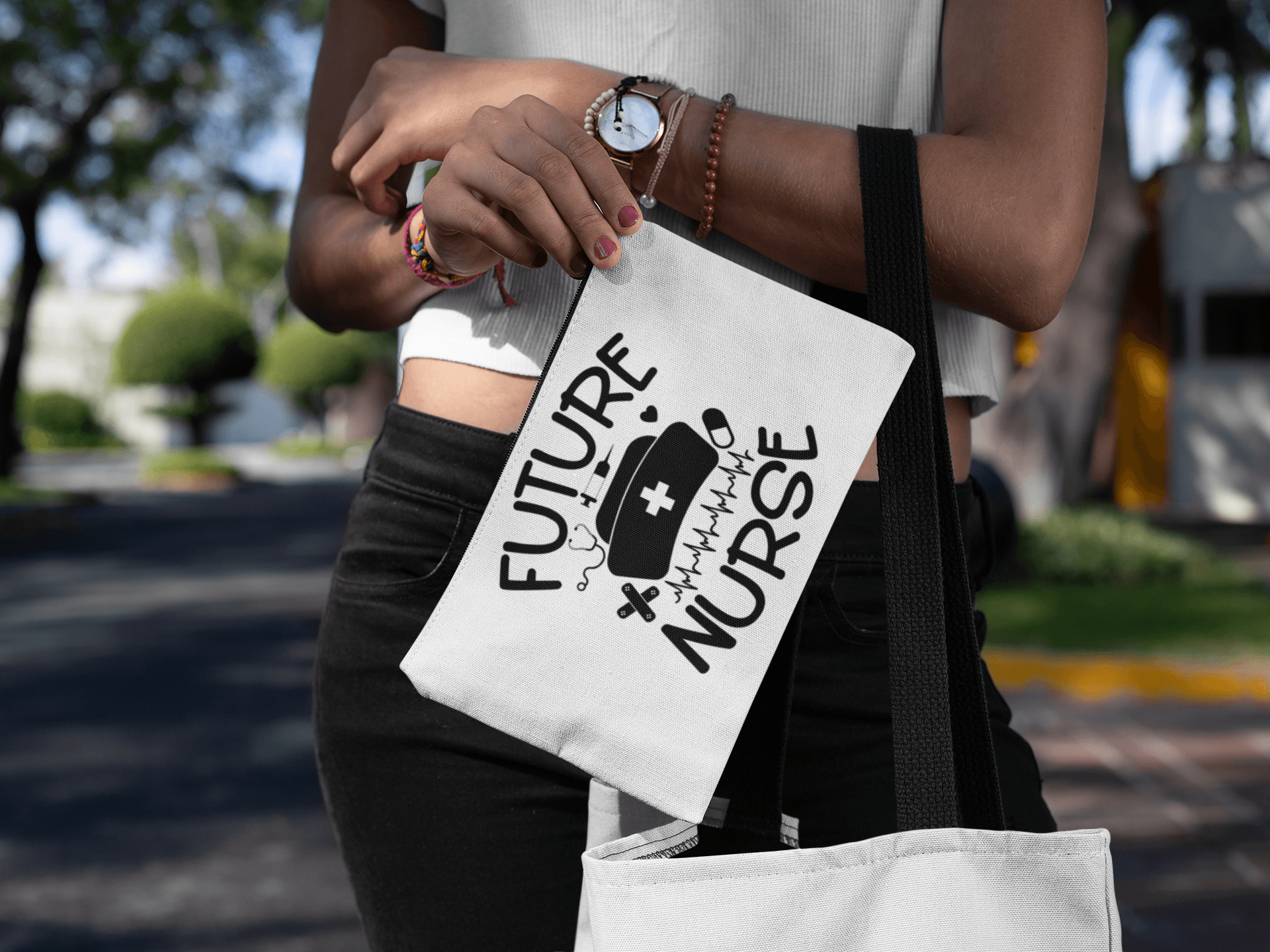 Nursing student favorite flat pouch - Future Nurse - Medical Arts Shop