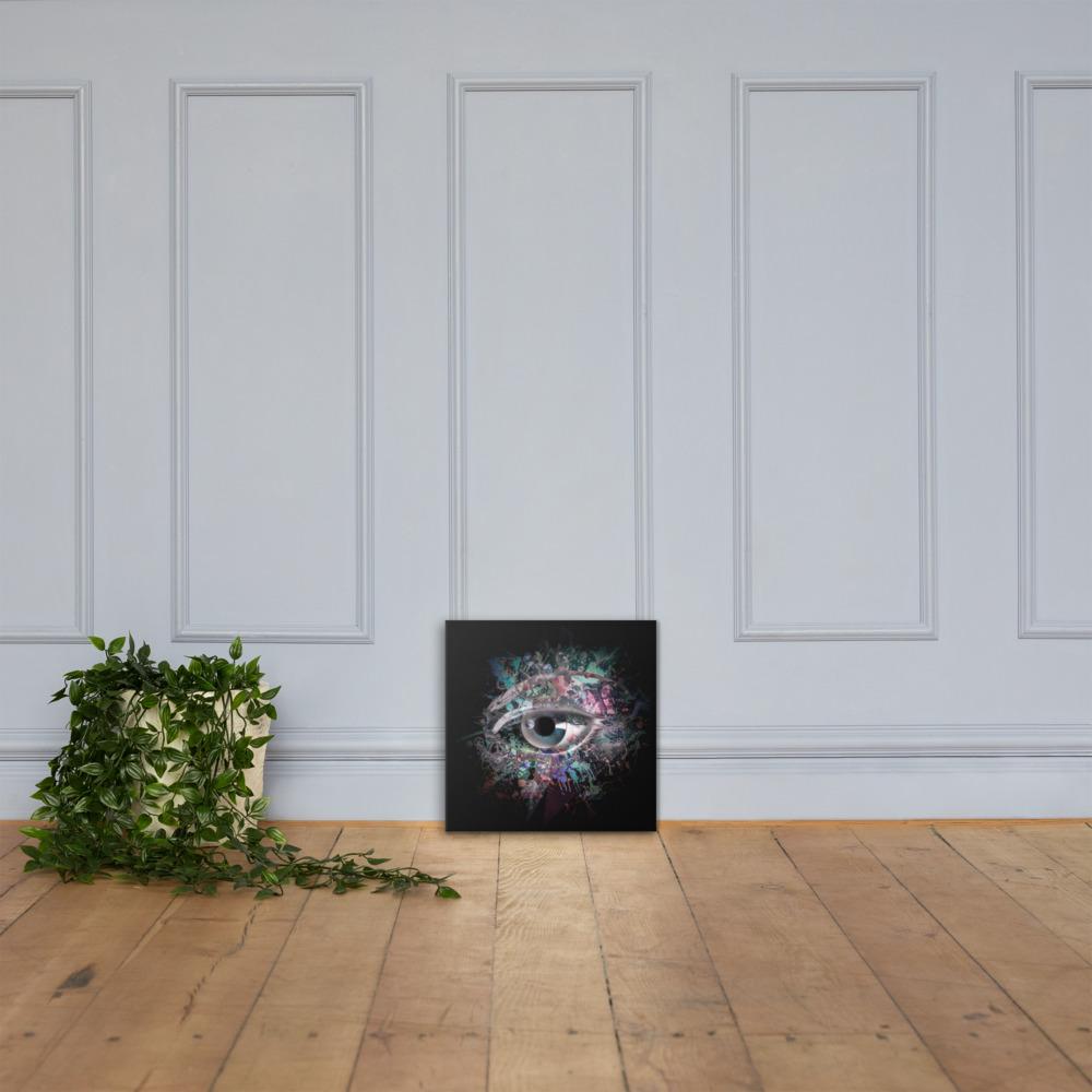 "READY TO IMPRESS YOU" Canvas - Surreal eye art - 12"x12" - Medical Arts Shop