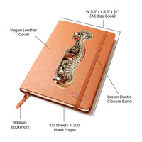 Clinical Companion - Premium Leather Notebook - Antique Anatomy 1898 Jewelry Medical Arts Shop