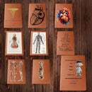 Clinical Companion - Premium Leather Notebook - Antique Anatomy 1898 Jewelry Medical Arts Shop