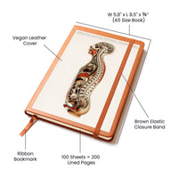 Clinical Companion - Premium Leather Notebook - Antique Anatomy Korpers Des Menschen (1898) Jewelry Medical Arts Shop