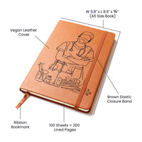 Clinical Companion - Premium Leather Notebook - Medical Art Jewelry Medical Arts Shop