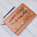 Clinical Companion - Premium Leather Notebook - Muscles of the legs and feet 1864 Jewelry Medical Arts Shop