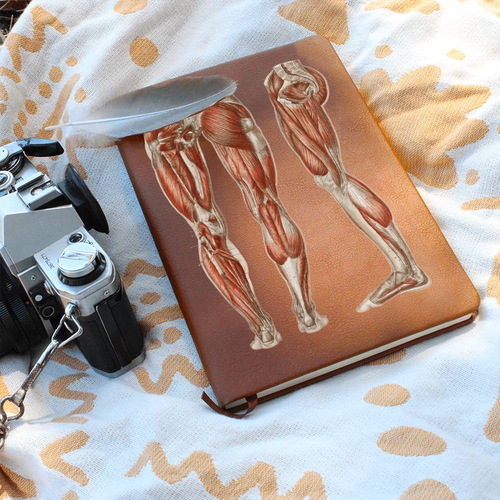 Clinical Companion - Premium Leather Notebook - Muscles of the legs and feet 1864 Jewelry Medical Arts Shop