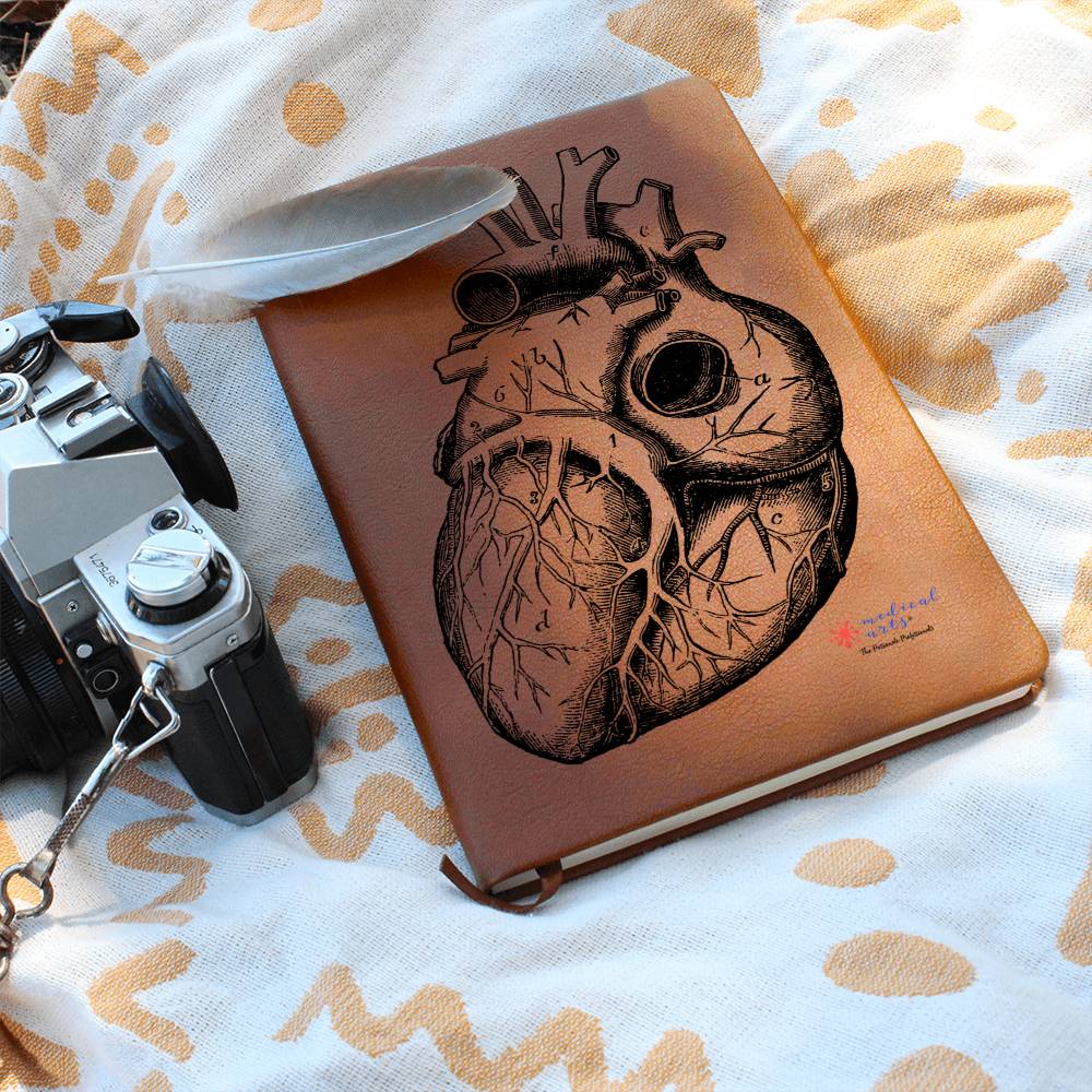 Clinical Companion - Premium Leather Notebook - vintage Heart Jewelry Medical Arts Shop