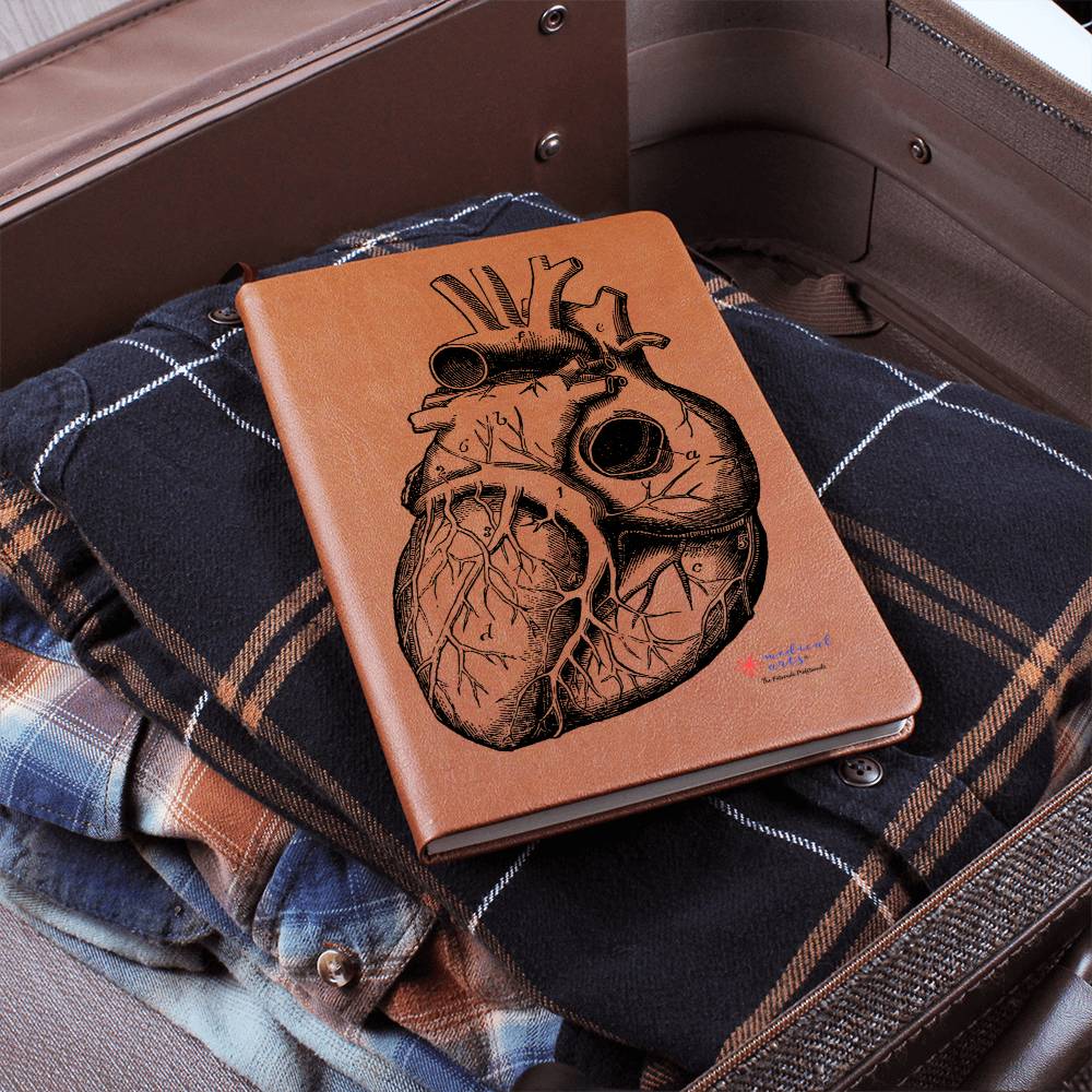 Clinical Companion - Premium Leather Notebook - vintage Heart Jewelry Medical Arts Shop