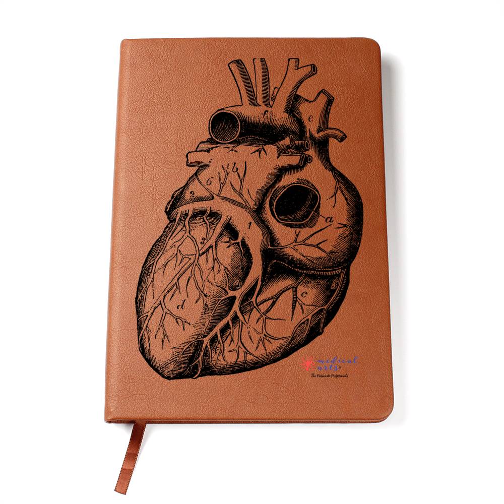 Clinical Companion - Premium Leather Notebook - vintage Heart Jewelry Medical Arts Shop