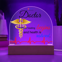 Gift for doctors - Medical Arts Domed Acrylic Plaque - Optional LED lights and Customizations Jewelry Medical Arts Shop