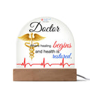 Gift for doctors - Medical Arts Domed Acrylic Plaque - Optional LED lights and Customizations Jewelry Medical Arts Shop