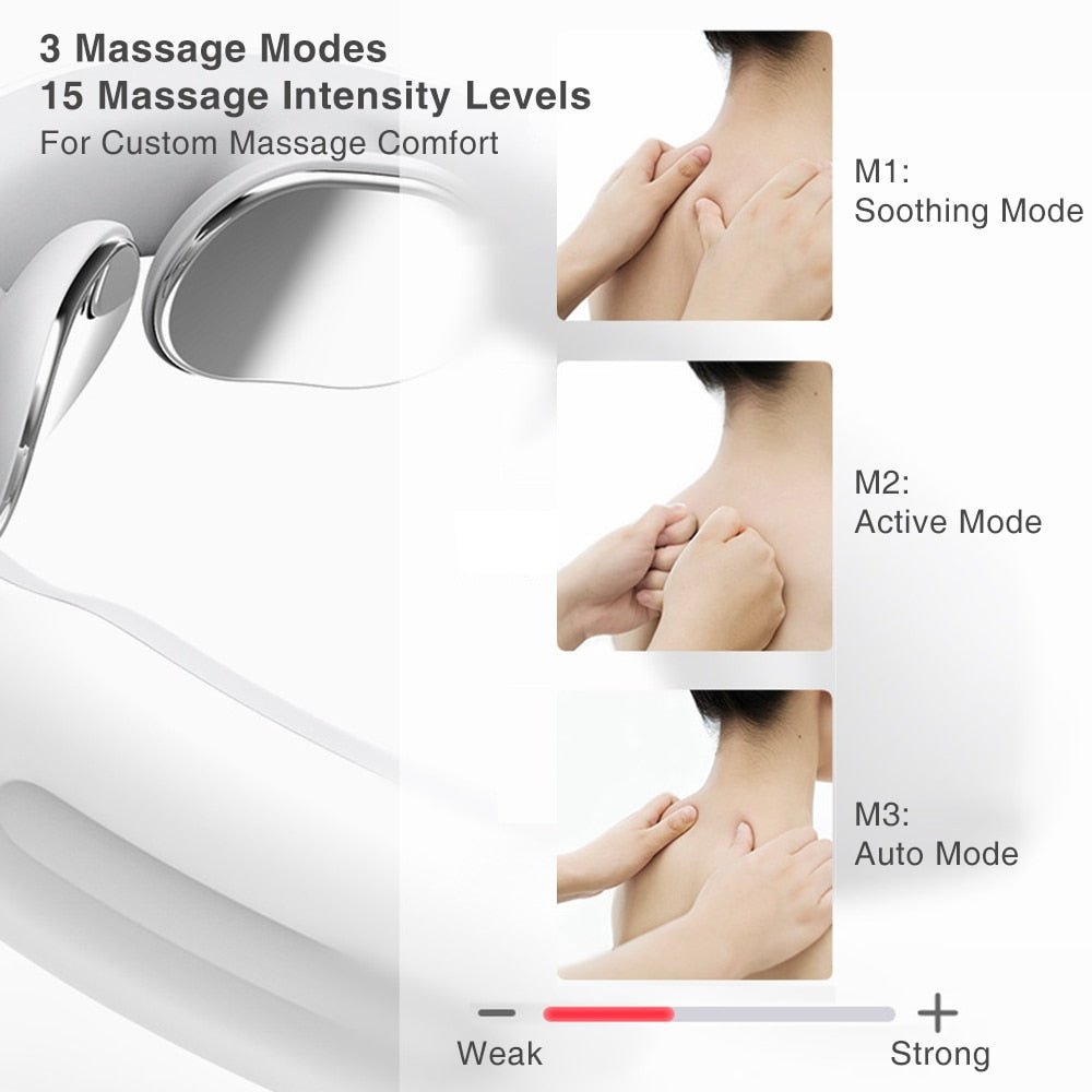 Smart Neck Massager 3 Modes 15 Strength Levels