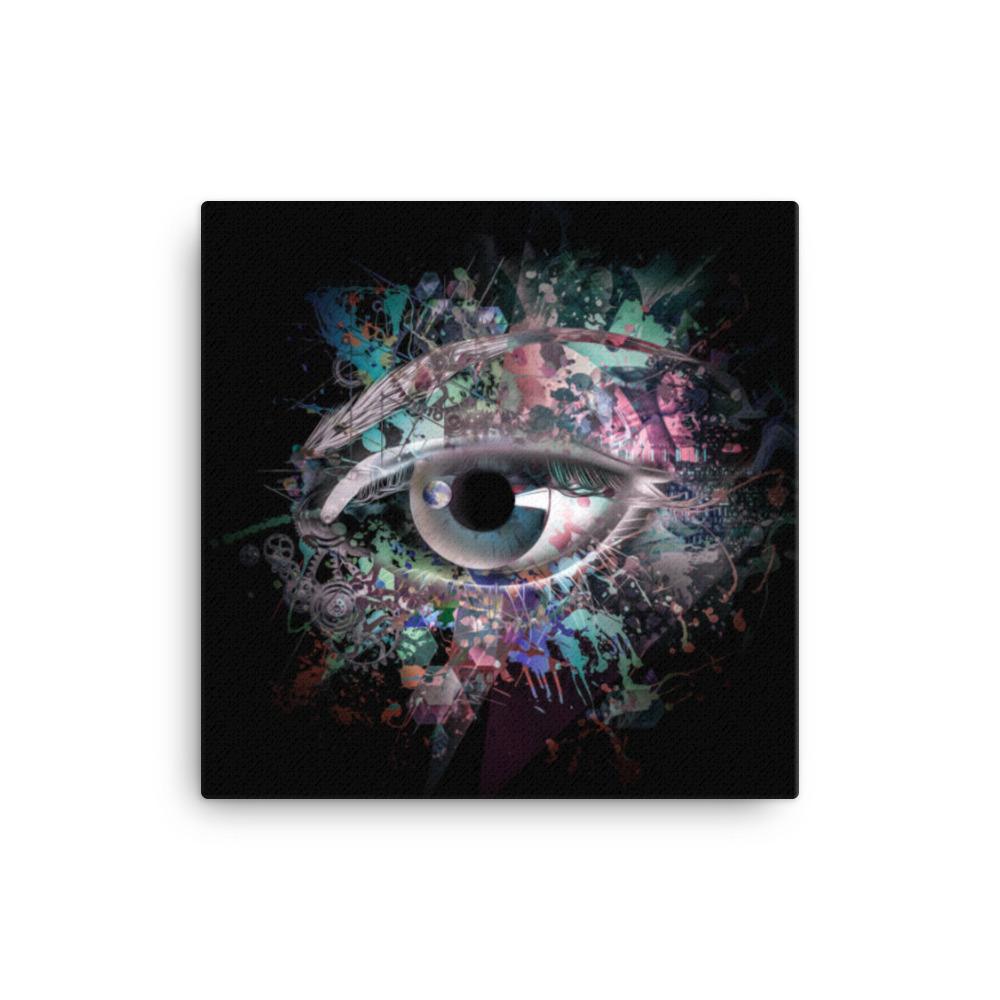 "READY TO IMPRESS YOU" Canvas - Surreal eye art - 12"x12" - Medical Arts Shop