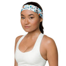 Stretchy Headbands - Medical accessory pattern - White and Blue - Medical Arts Shop